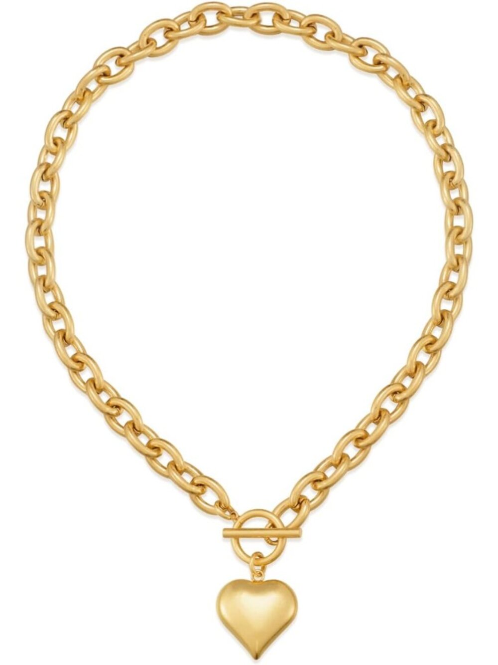 Gold & Silver Heart Coin Lion Head Pendant Necklace - Unique Statement Jewelry